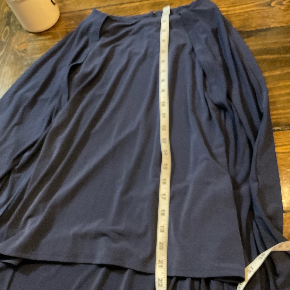 IMAN Navy Women's caped Blouse - Picture 8 of 10